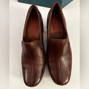 Pikolinos Brown Leather Heeled Shoes Euro size 36